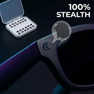 Smart Glasses Accessories 24Pcs LED Light Blocking Stickers Compatible with Ray-Ban Meta Gen 2 Wayfarer Skyler Headliner, Privacy Stealth Blackout Restickable Covers (Stickers Only, No Glasses)