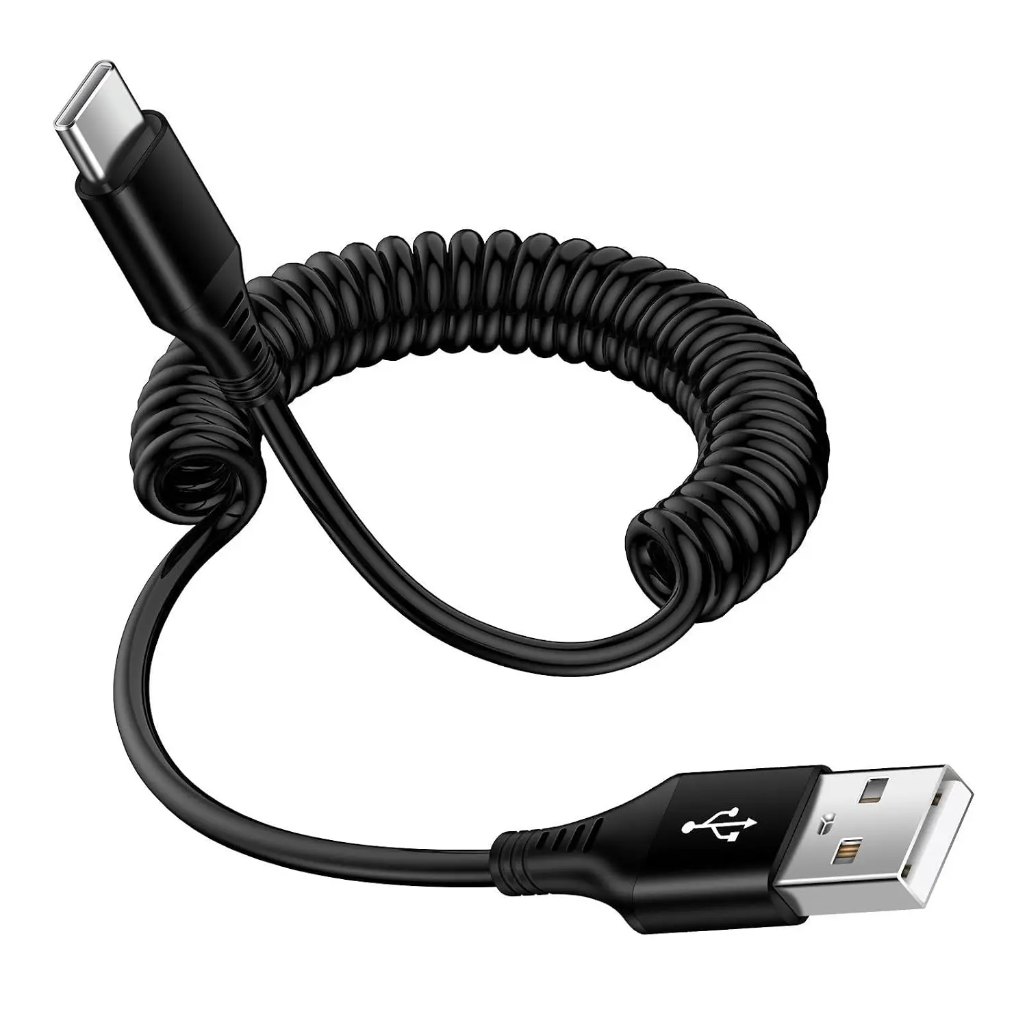 for  17e 17 Pro Max Air, Coiled Charger Cord  Charger  for  16e, 16, 16 Pro Max, 16 Plus, 15, 15 Pro Max Plus, 3FT USB A to Type C Auto Retractable Phone