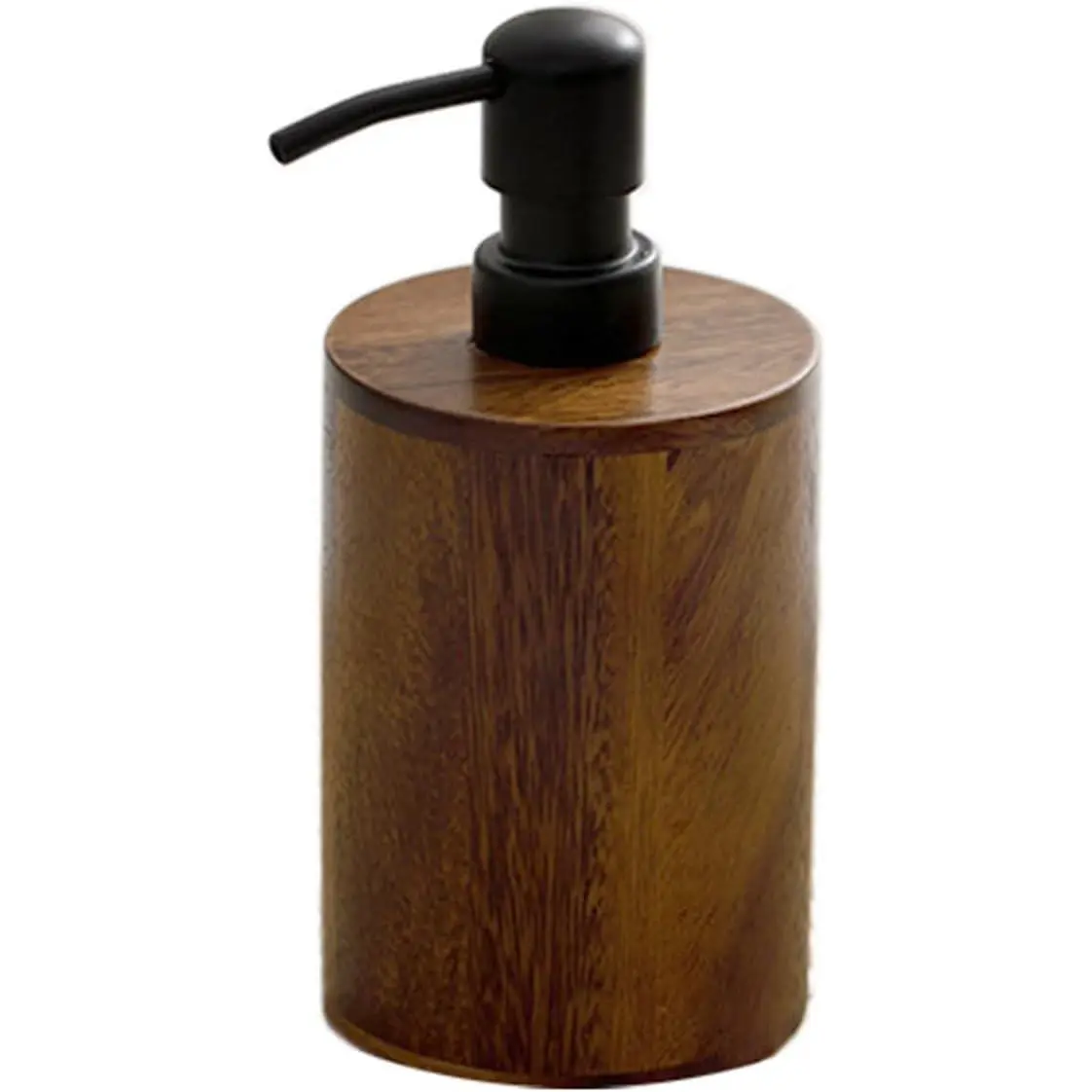 H&Zebrabro Walnut Wood Soap Dispenser 400ml – Refillable Hand Soap Dispenser Bathroom, Kitchen, Dishsoap Lotion Dispenser with Pump, Rustic Farmhouse Countertop Decor