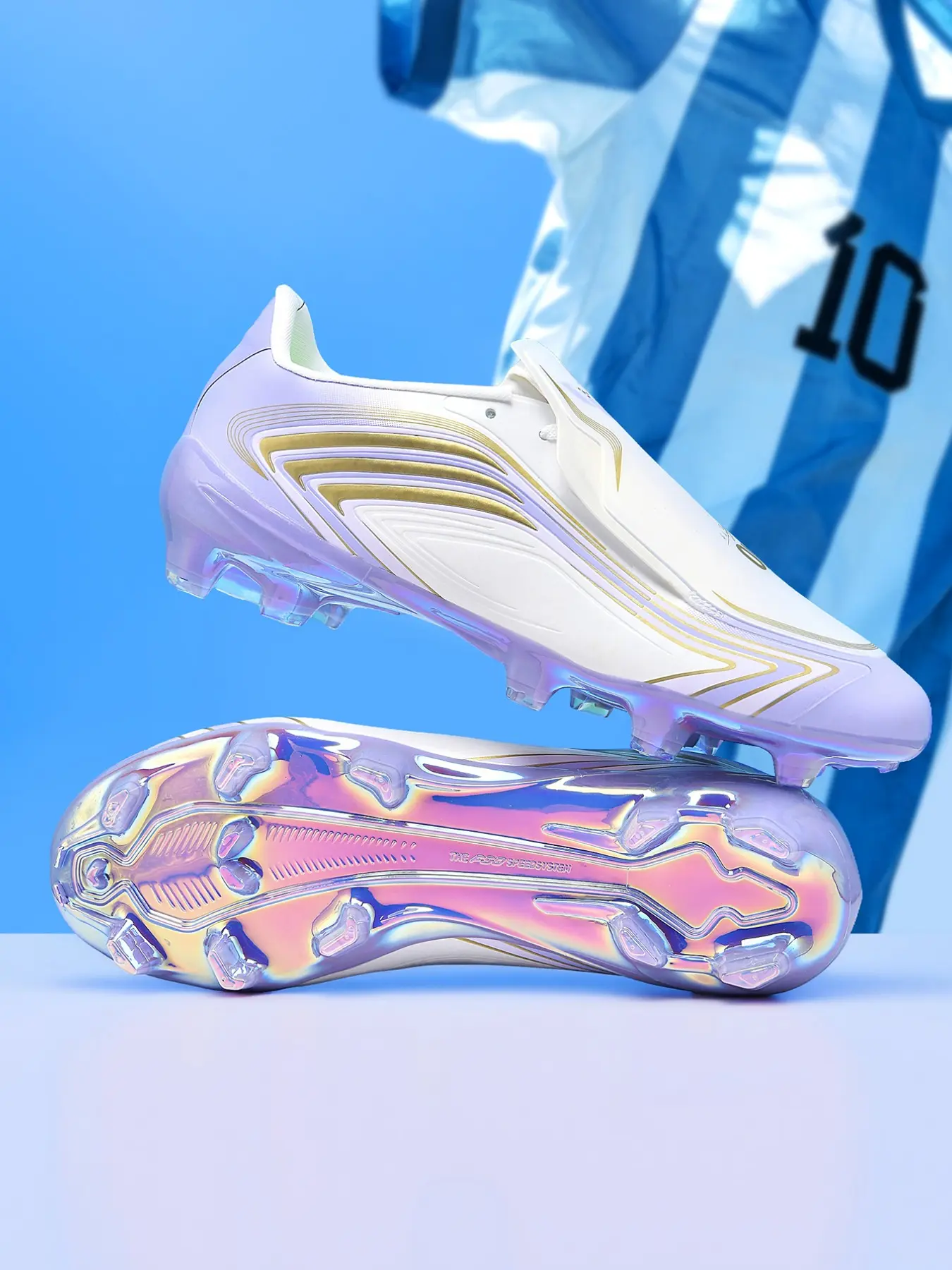 Men's High-End Seamless Football Shoes, Anti-Slip Durable Outdoor Lawn Soccer Shoes, Super Grip and Support, Fashionable Sporty Style, Football Boots