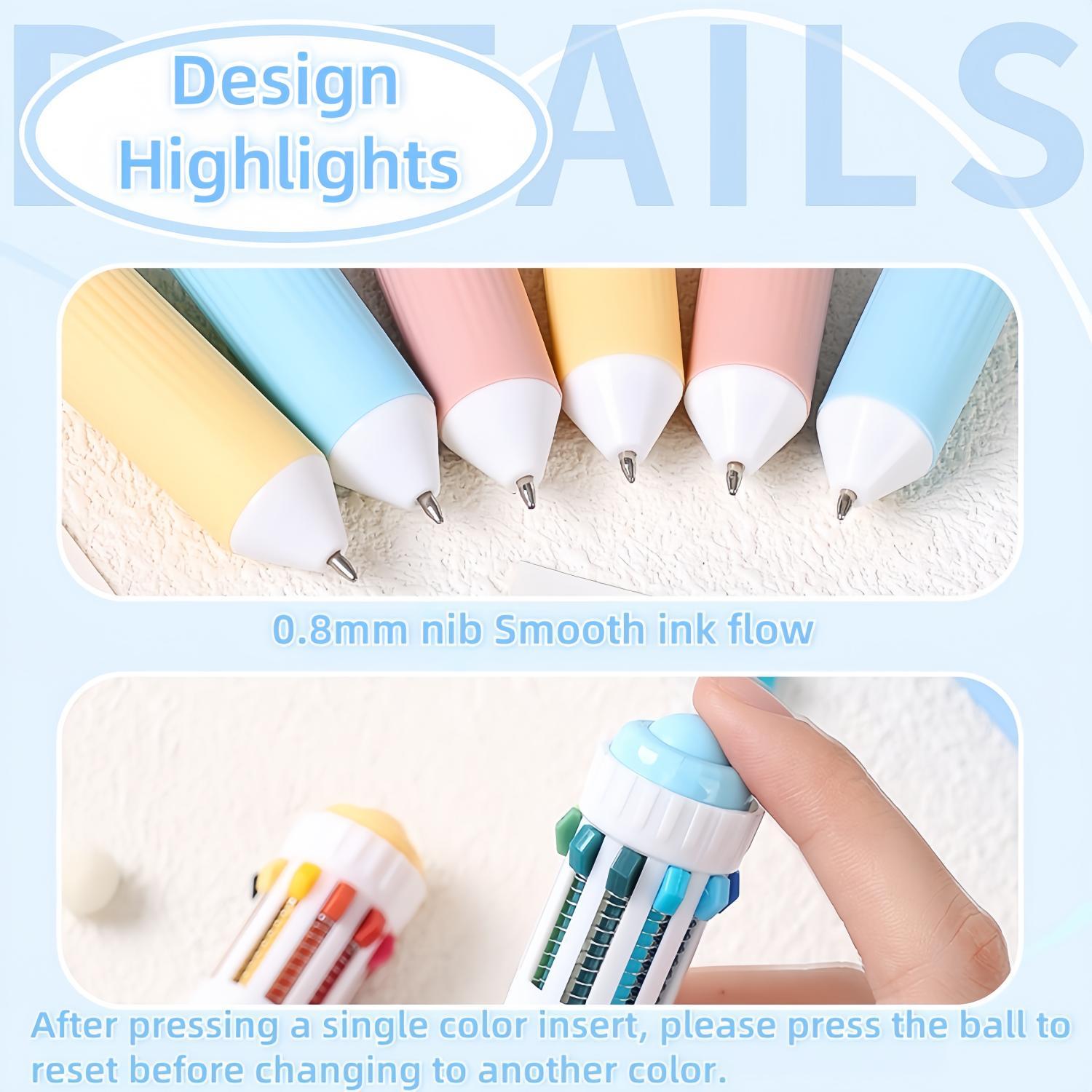 0.8mm 28 Colors Ballpoint Pen Set, 3 Counts/set Fine Point Retractable Ballpoint Pen, Colored Pens for Office School Supplies Students Gifts