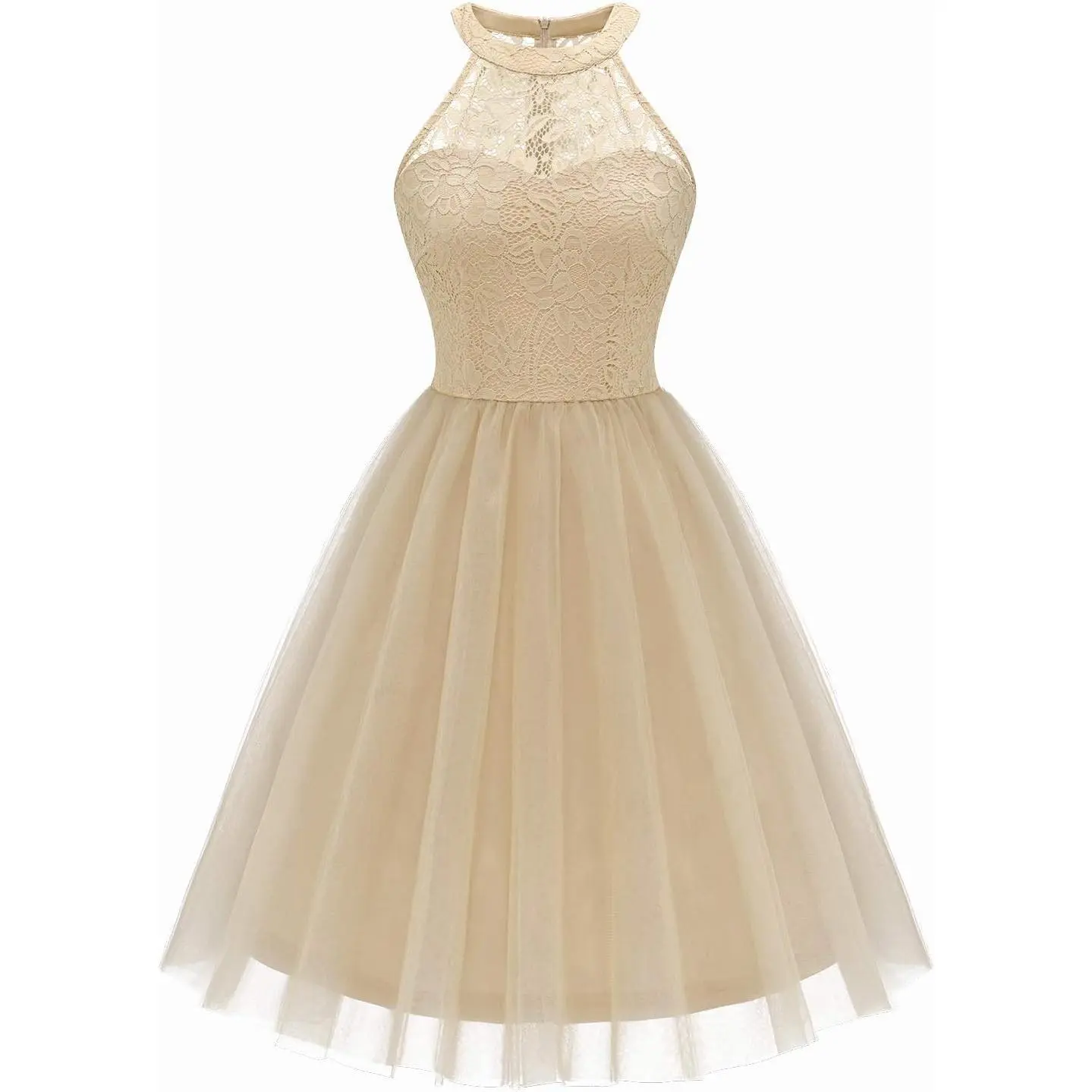 Women's Sequin Short Prom Dress Sparkly Halter Tulle Cocktail Party Homecoming Dresses