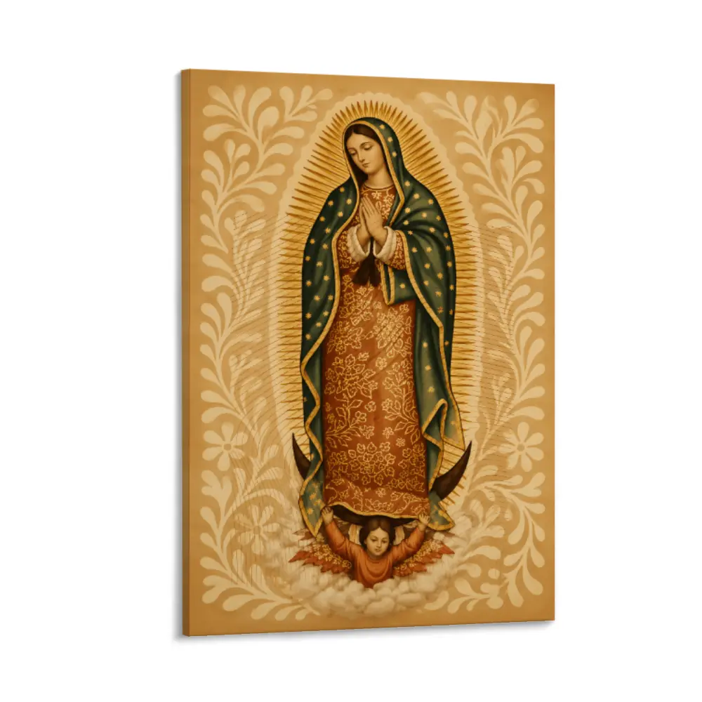 Talavera Virgen de Guadalupe, Mexico Posters, Our Lady of Guadalupe, Mexican Posters, Latina Gifts, Mother Day Gifts, Catholic Wall Art, Religious Wall Decor, Mexican Home Decor, Faith Based Artwork, Hispanic Culture Decor, Spiritual Gift acrylic