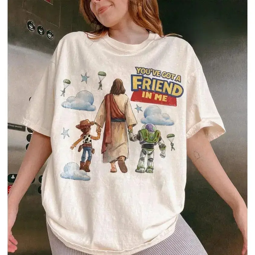Retro Jesus You've Got A Friend In Me T-shirt, Jesus Story Tshirt, Faith Friendship Shirt, Jesus Tee, Christian Shirt