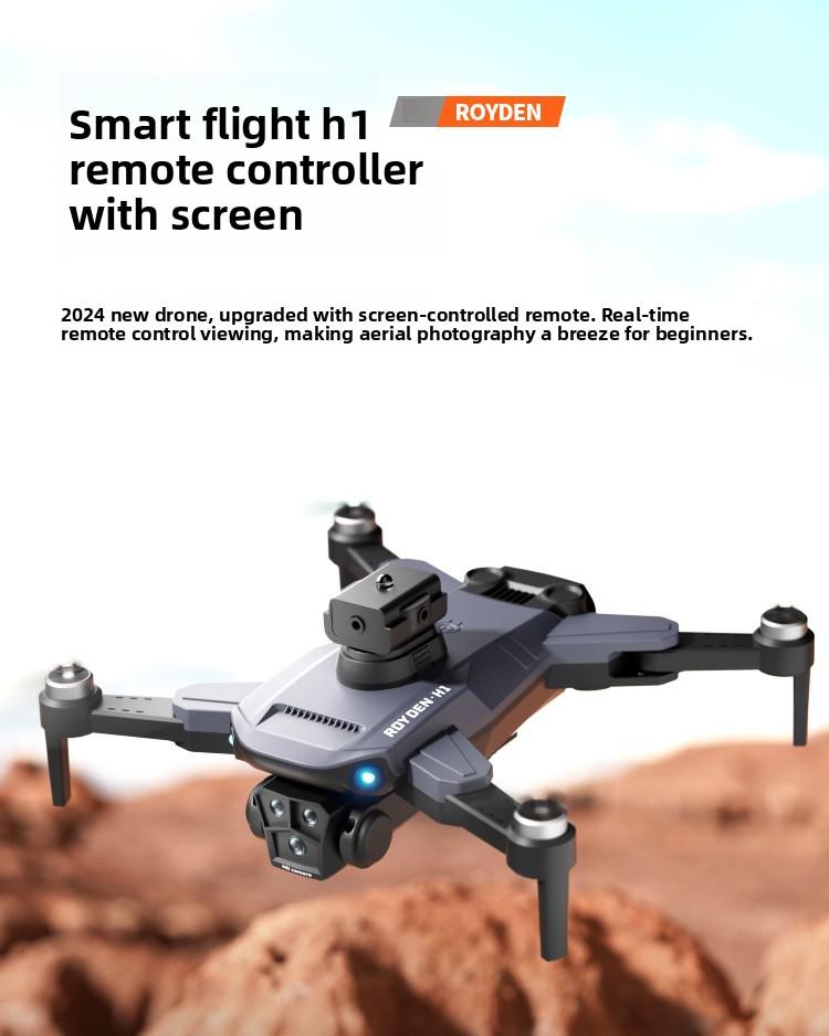 2025 Self-Screen Mini Drone with 4K Professional Camera Built-in HD Display Remote Control Aircraft for Elementary Students and Young Beginners