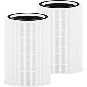 12010 H13 True HEPA  Filter Compatible with  Large Room Air Purifier 11010 & 11011, 1,500 Sq Ft, 3-in-1 True HEPA and Activated Carbon Filter, 2 Pack