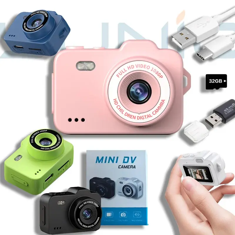 M8 Ultra-Compact Pocket-Size Digital Video Camcorder with 200mAh Batteries, 10x Optical Zoom, Camera Function for Students, Sports Events