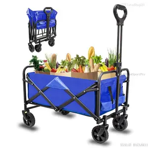 Foldable Four-wheelers, Foldable Four-wheelers With Wheels, Heavy Duty Outdoor Carts, Portable Folding Chair Storage Carts; Cart For Heavy Items, Suitable For Shopping, Sports, Camping, Gardens.CCVistaShop21XXALUE BAZAAR11H2PeakSportPro