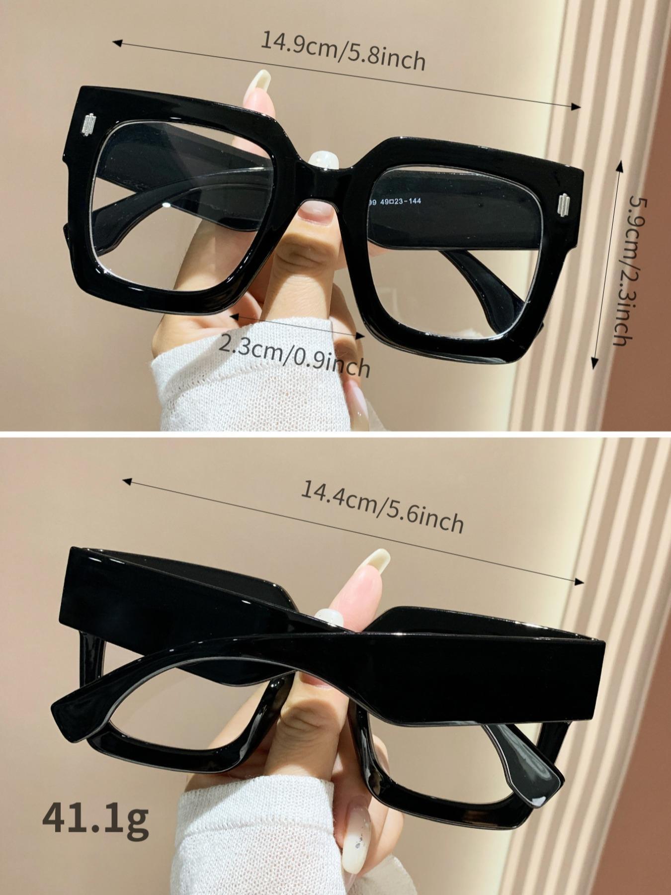 Simple Anti-blue Light Eyeglasses for Everyday Use, All Seasons Square Frame Fashion Eyeglasses, Casual Matching Travel Accessories, Stylish Square Frames, Leopard Pattern Eyeglasses
