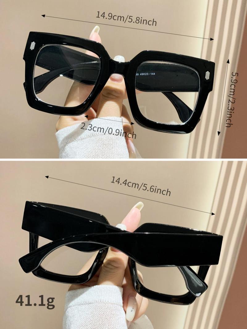 Simple Anti-blue Light Eyeglasses for Everyday Use, All Seasons Square Frame Fashion Eyeglasses, Casual Matching Travel Accessories, Stylish Square Frames, Leopard Pattern Eyeglasses
