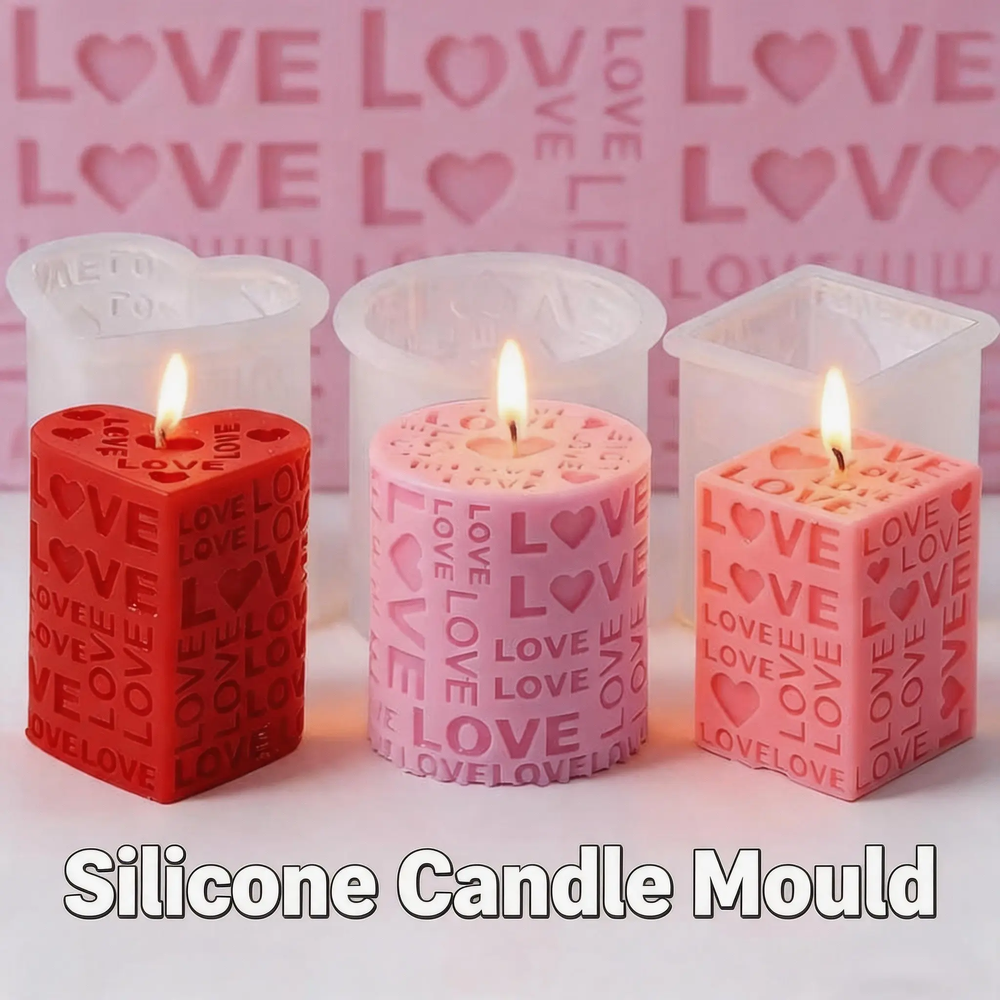 Silicone Candle Mold for DIY Scented Candles, Square/circular/hat Shape Options, Perfect for Handmade Soap & Creative Crafts
