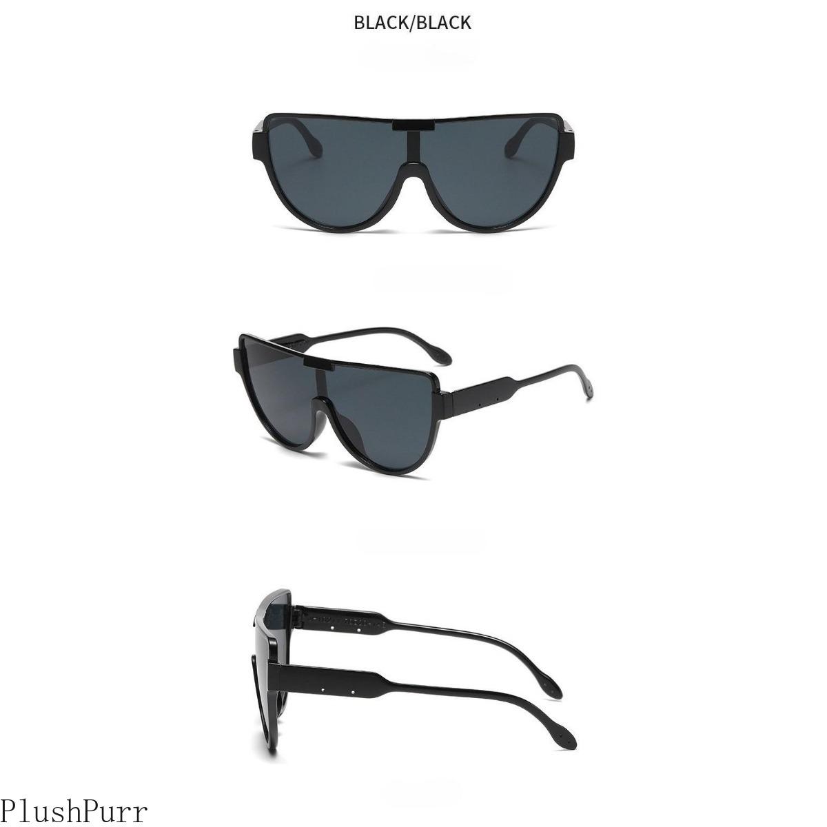 2026 new fashion large frame one-piece pilot sunglasses women street shot mask sunglasses trend Internet celebrity street shot sunglasses