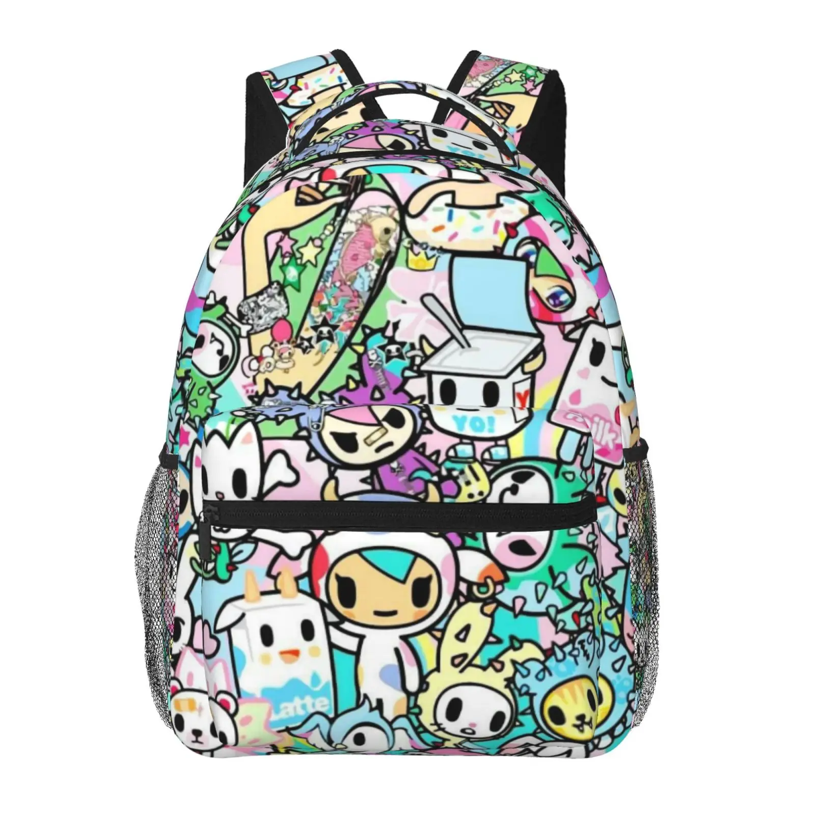 Kids backpack, Anime Tokidoki School bag, Cute Cartoon Backpacks for girls boys, Adjustable Straps Bookbag for School Travel Office Daily Use
