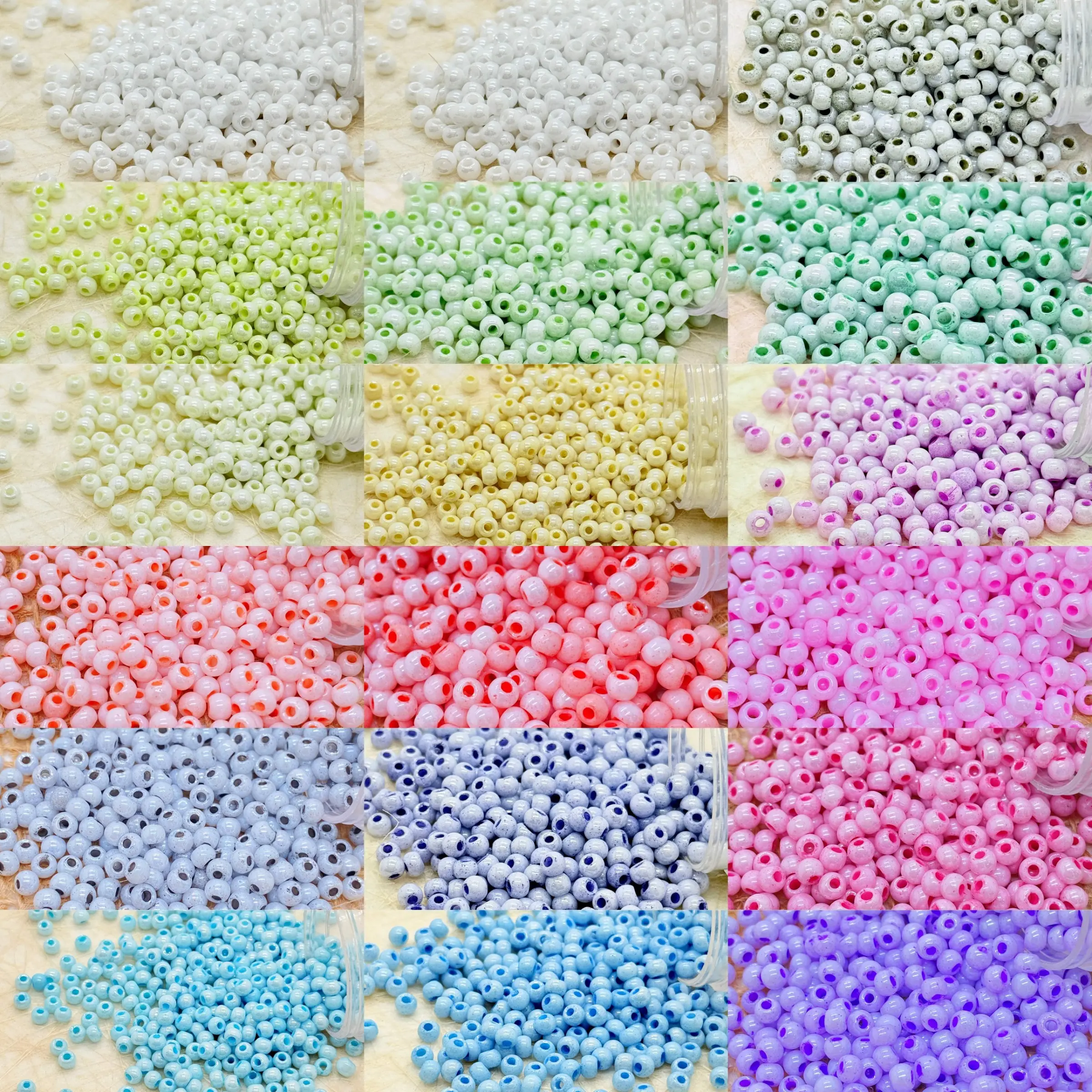 4mm Cream Series Glass Seed Beads, 17 Colors, 85g, DIY Jewelry Making Kit, Perfect for Embroidery, Accessories, Daily Wear