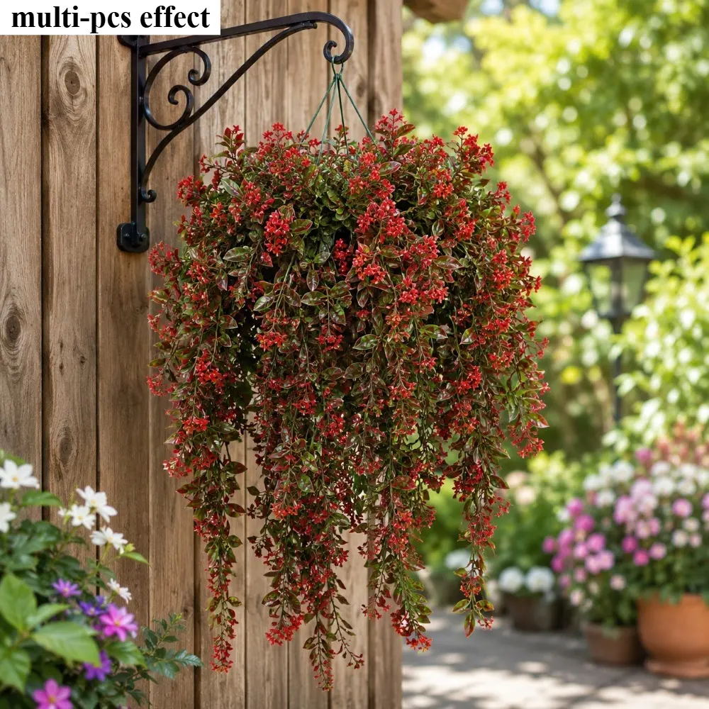 4pcs Artificial Red Water Plant Roses for Spring/Summer Outdoor Use. Suitable for indoor and outdoor decorations, Father's Day, Mother's Day, Thanksgiving, Christmas, and all seasons. Ideal for homes, weddings, parties, gardens, patios, and courtyards.