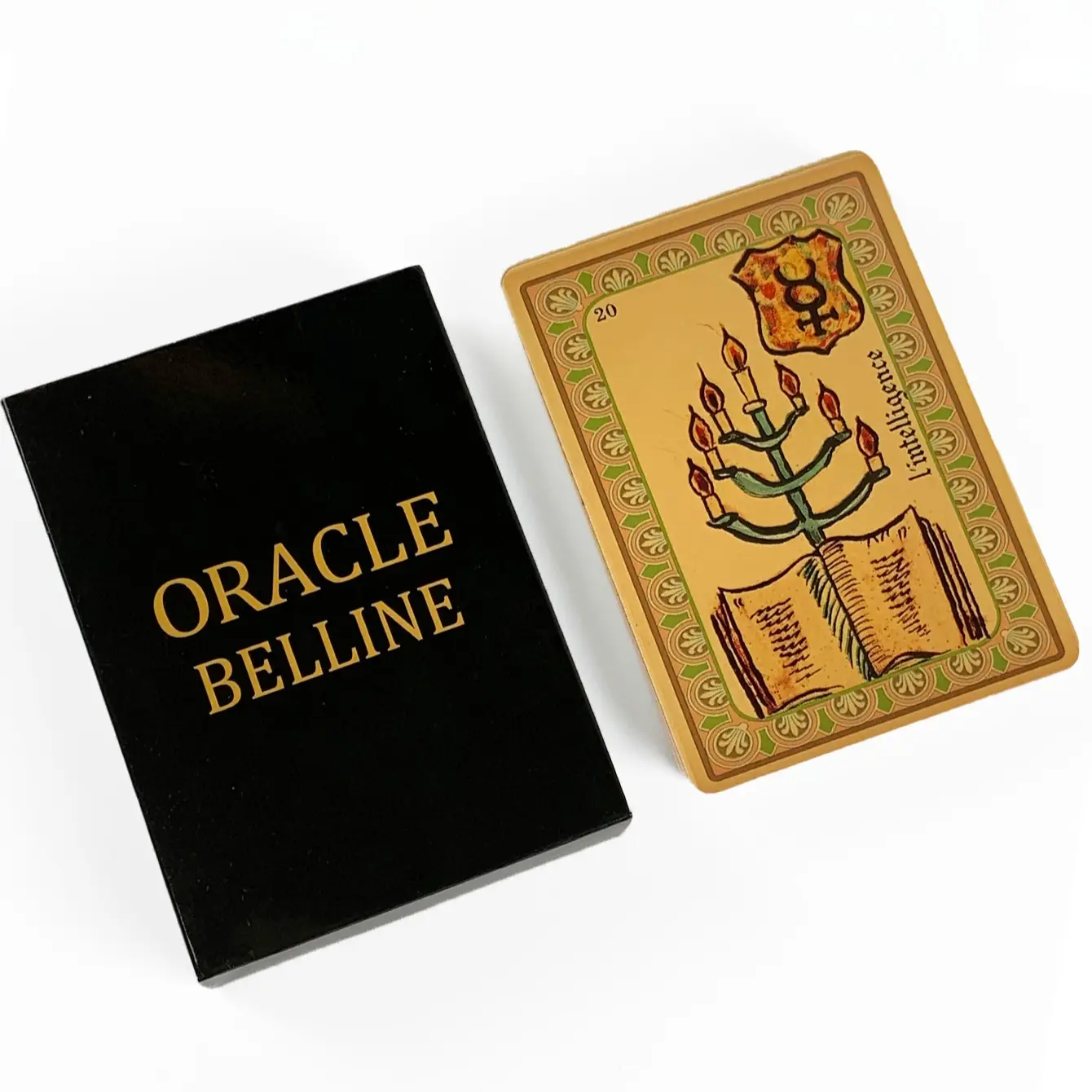 1 Box Beren Oracle Cards 53 Pieces, 19th Century Classic French Fortune-Telling Deck with Guide, Astrology Oracle Cards