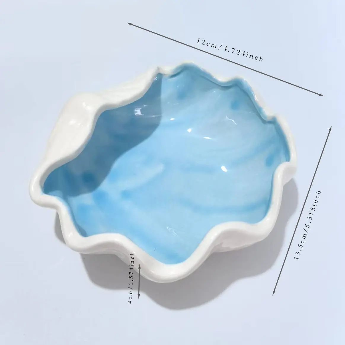 Starfish/sepia/shell Ceramic Jewelry Tray Boxes, Ceramic Trinket Tray, Blue Shell Small Decorative Dish, Ocean Theme Jewelry Storage Organizer, Ring Earring Bracelet Holder, Decoration, Ornaments