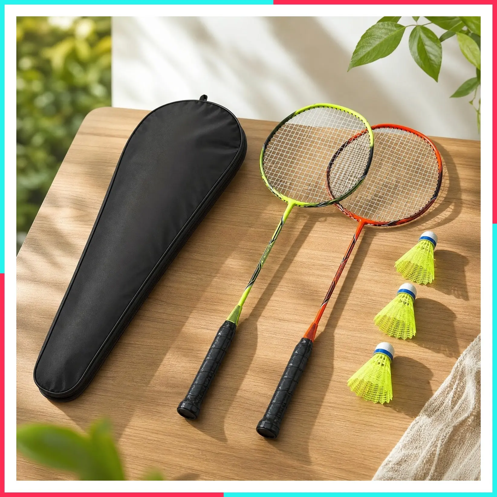 Professional Carbon Fiber Badminton Racket for Backyard and Gym Use