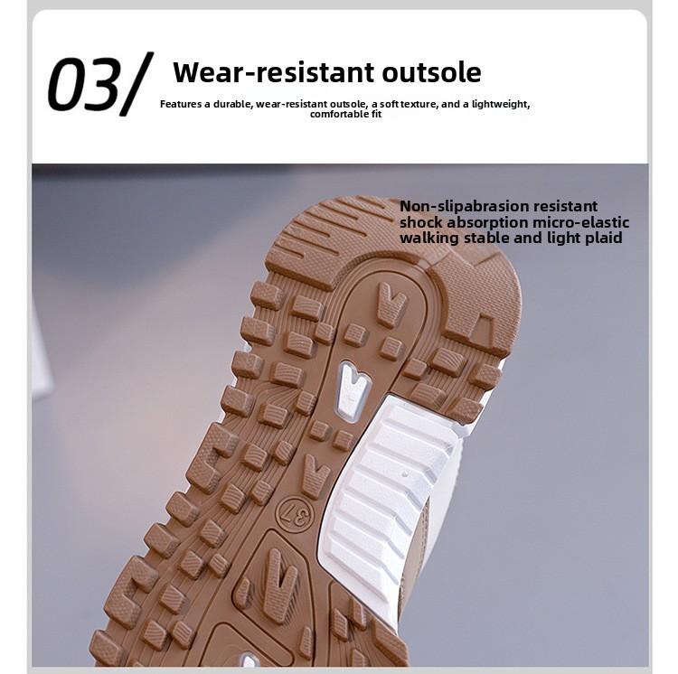 2026 Autumn New Women's Sports Shoes, Student Color-Block Hong Kong Style Round-Toe Dad Shoes, Casual German Training Shoes