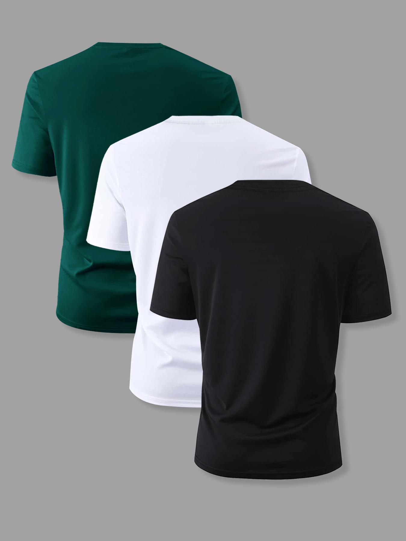 Men's Cross Print Round Neck Tee, Regular Fit Casual Short Sleeve Crew Neck T-shirt for Summer, Fashion Men's Top for Daily Wear, Athletic T Shirt