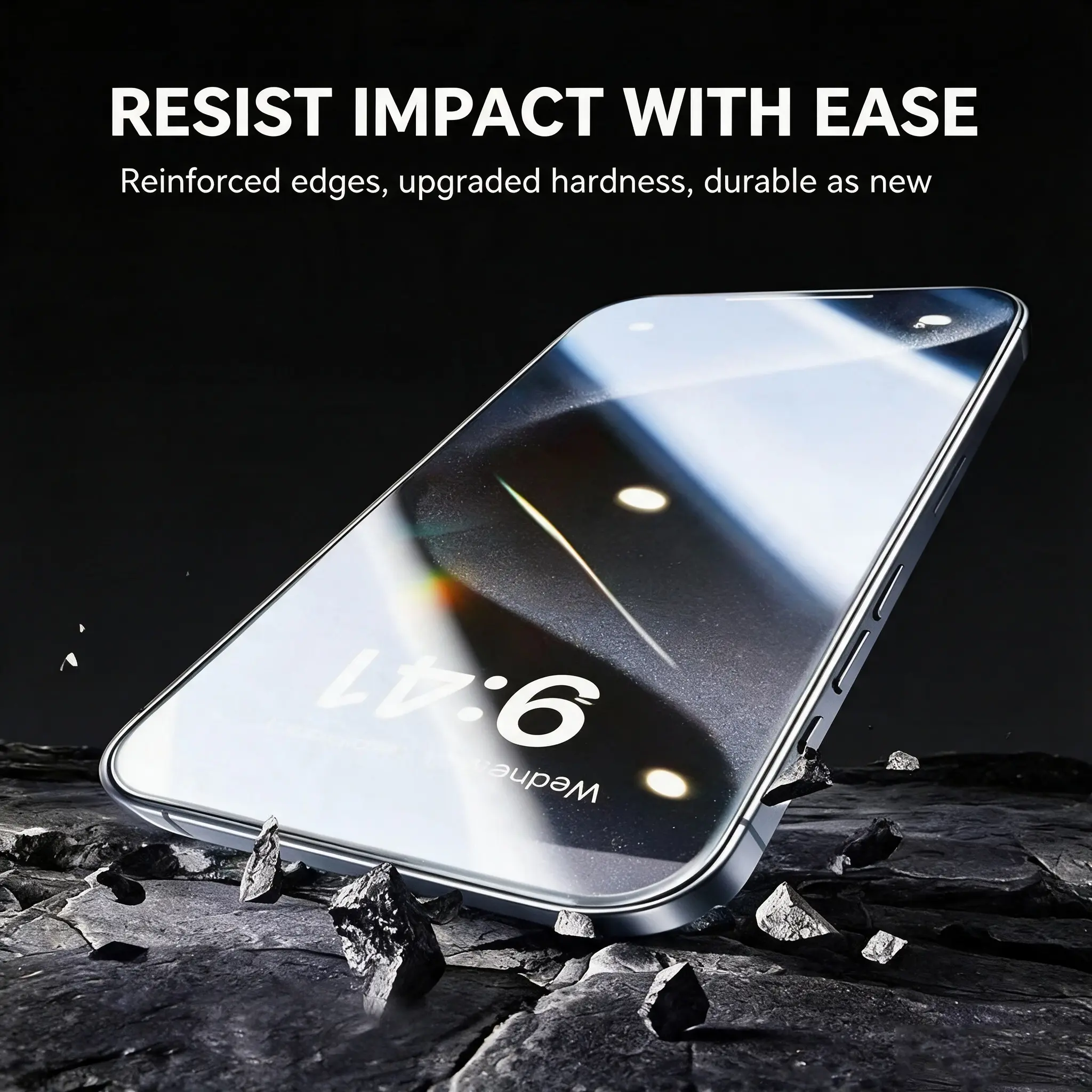 LUMN Studio Dust-Free Installation Tempered Glass Screen Protector for iPhone 12-17 Pro Max - High Aluminum Silicon, 9H Hardness, AF Oleophobic Coating, Smartphone Cellphone Protective Accessories Cover