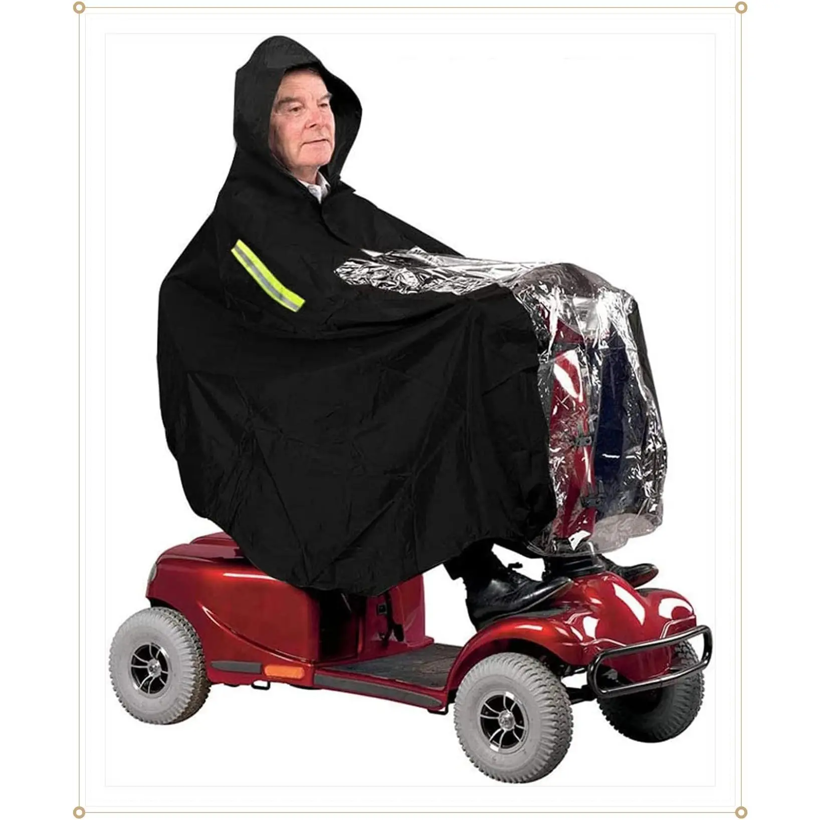 Waterproof Mobility Scooter Rain Cover - Protect Your Scooter from Rain, Snow, Sleet and SunGift