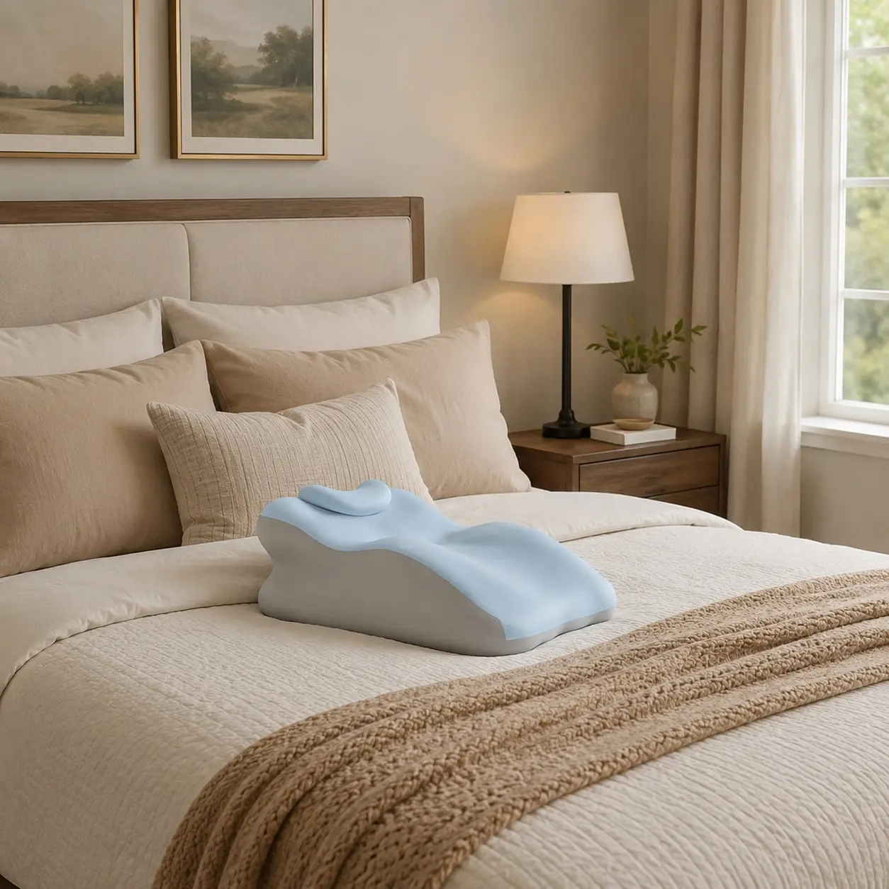 Compact Practical Pillow with Small Insert, Soft Comfortable Sleep Pillow for Bedroom, Sofa, Travel, Reading, Side Sleeping, Gift Idea
