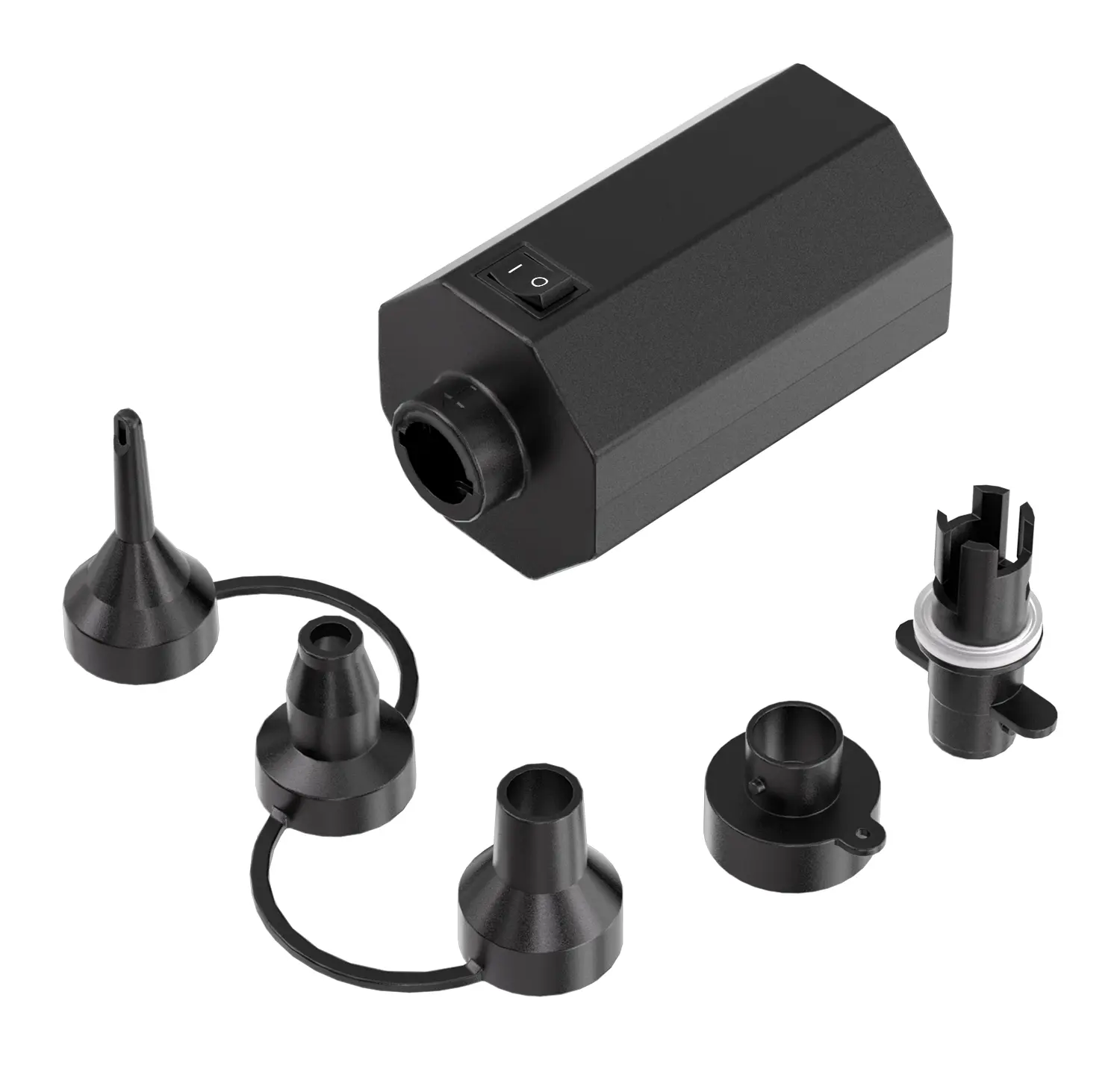 400W Quick-Fill Electric Inflator-Deflator Air Pump (Electronic Inflator Balloon Pump, Inflatable, Blow Up) for Air Mattress, Pool Floats, 110-120V AC with 4 Nozzles, Inflatable Balloon Pump