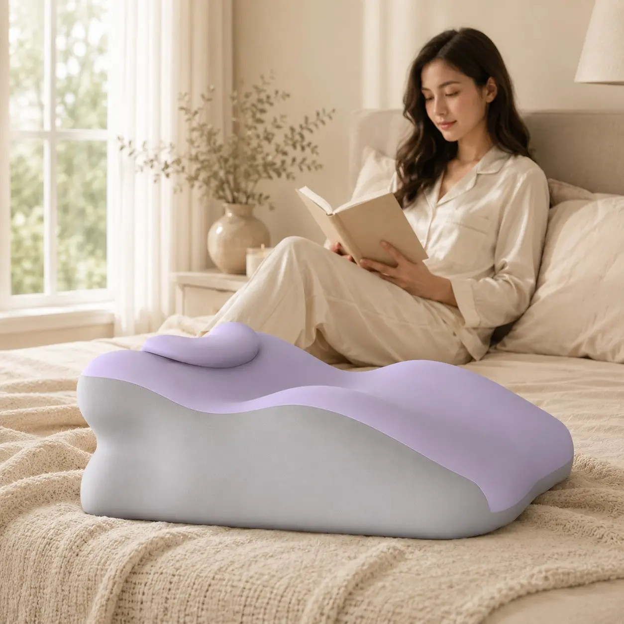 Double Person Synchronized Rest Cushion Set, Multi-Arc Design, Washable Polyurethane, Durable and Comfortable, Ideal for Living Room and Bedroom