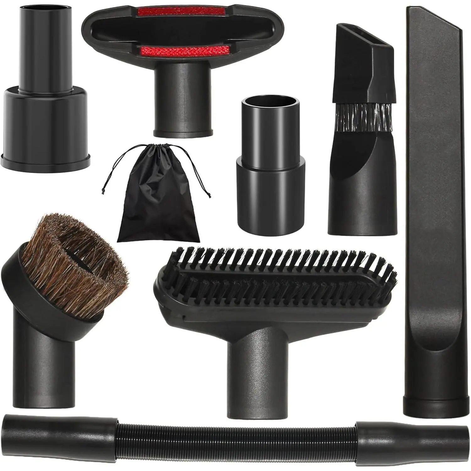 1-7/8” /8" 1-1/4" Vacuum Attachments with Adapters as Shop Vac Wet Dry  Details Cleaning Kit, 1 1/4" Vacuum Accessories 1 3/8" 1 7/8" Adapters