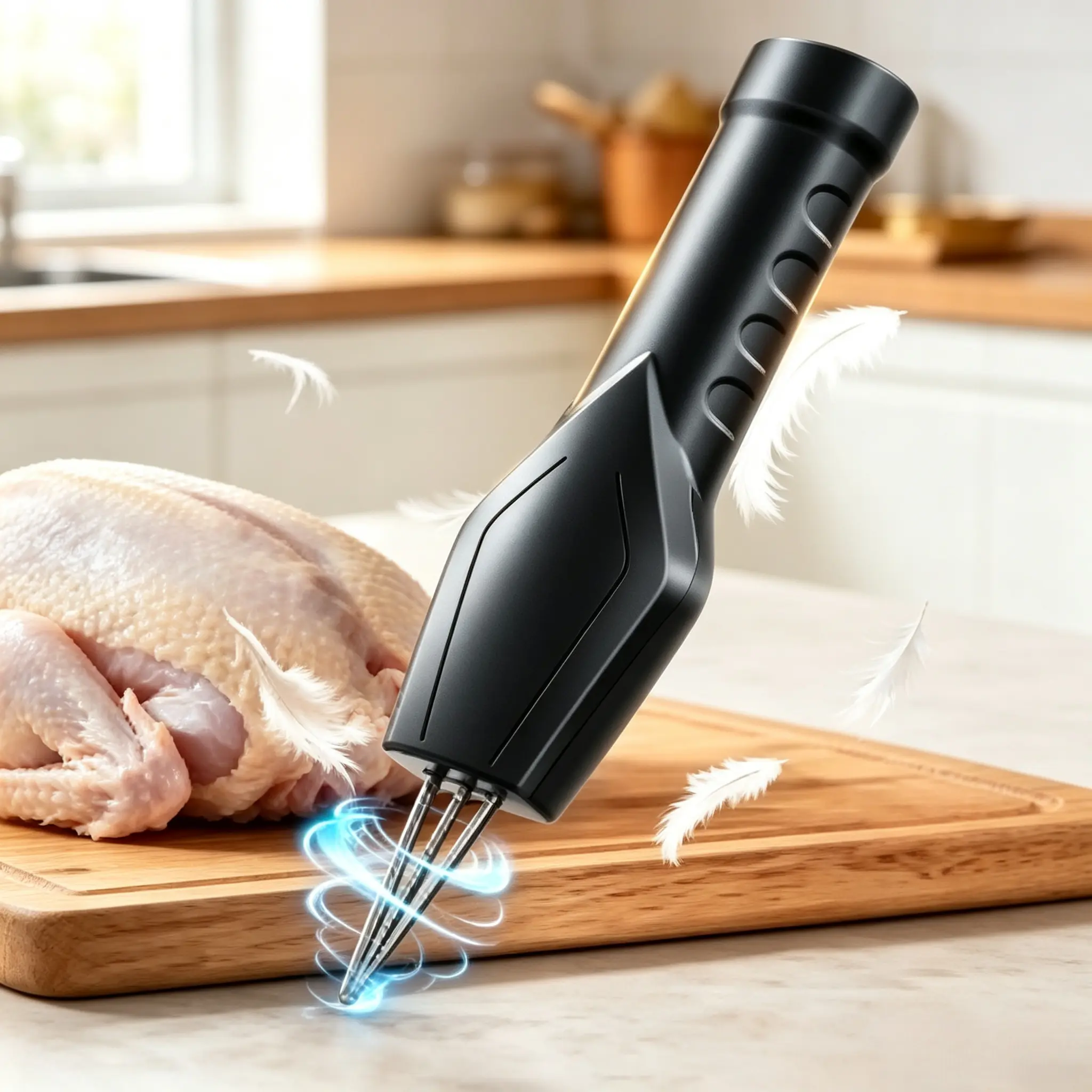 Three-Axis Electric Poultry Plucker, Handheld Automatic Chicken, Duck, And Goose Feather Remover, Waterproof