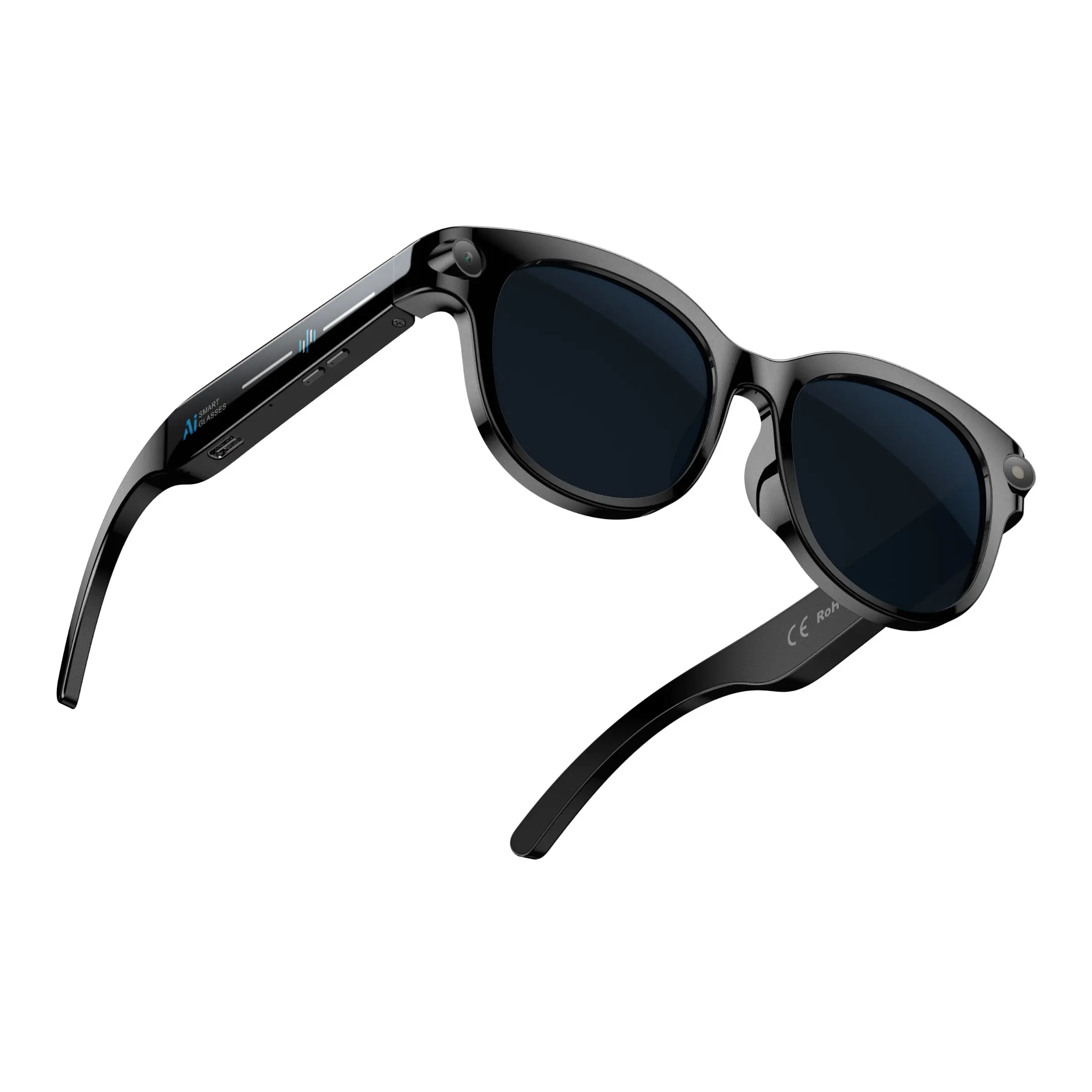 Outdoor UV Protection Smart Sunglasses, Interchangeable Lenses, 2MP Camera, AI Voice Control, Wifi6 & Bluetooth-compatible 5.4 WIreless Phone Call, Multiple language Translation, 290mah Battery, AI Camera Glasses, Smart Glasses with Camera