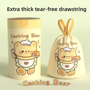 240PC 120PC 60PC Drawstring Printed Cleaning Bags Thickened Portable Large Cartoon Tear Resistant Storage Bags for Home Kitchen