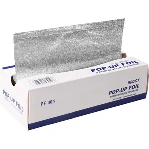 Pre-Cut Aluminum Foil Sheets, High-Temperature Resistant Non-Stick Pop Up Single Sheets for Home Restaurant Food Processing 12 Inch 200/500 Sheets
