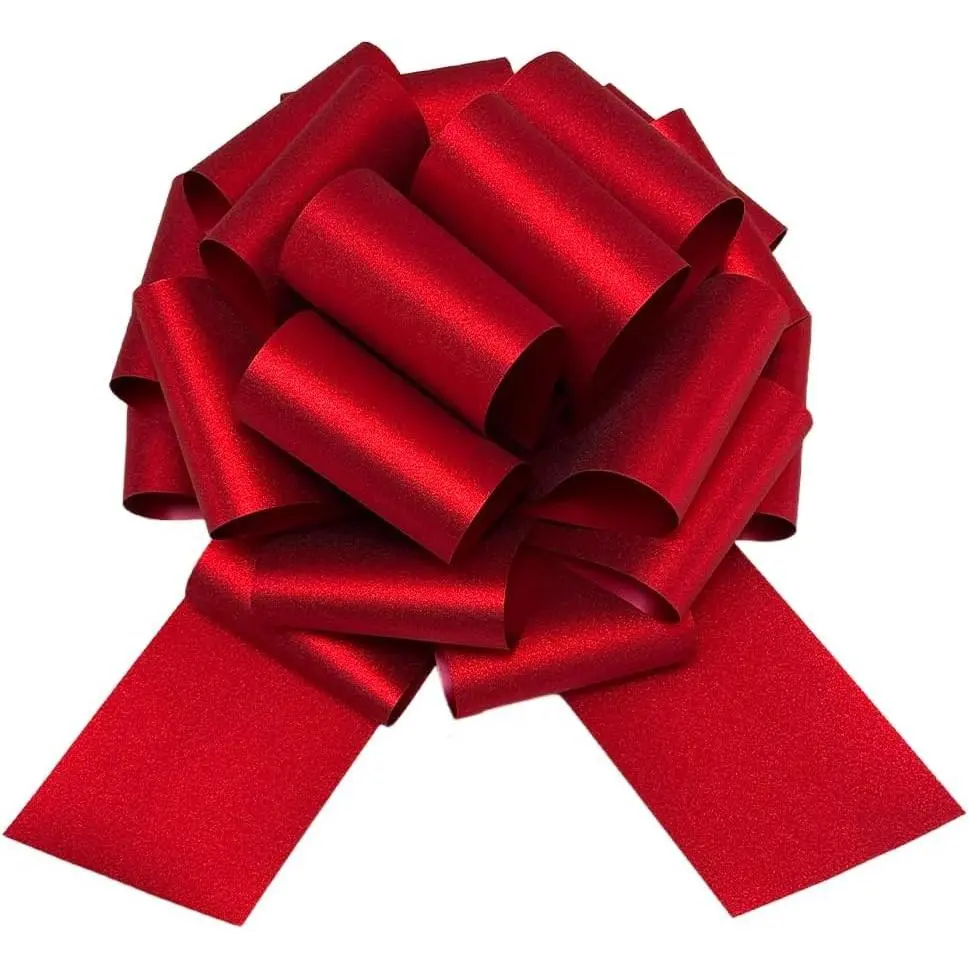 12" Large Gift Bow,1pcs Glitter Big Gift Bow Big Bow for Bike Bow for Present Bow for Large appliances,Bikes,Table Decorations and Party Events Decoration (Red)