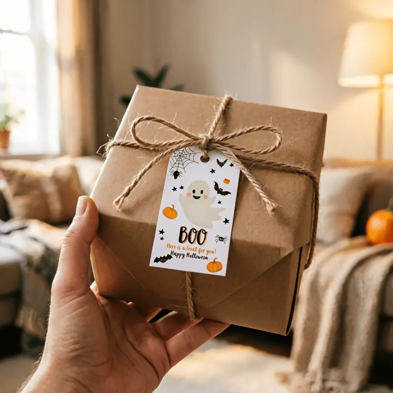 20 Halloween Gift Tags, 'you're Scared' Neighbor Exchange Labels, Funny Ghost Pumpkin, Fall Party Souvenirs Decorations