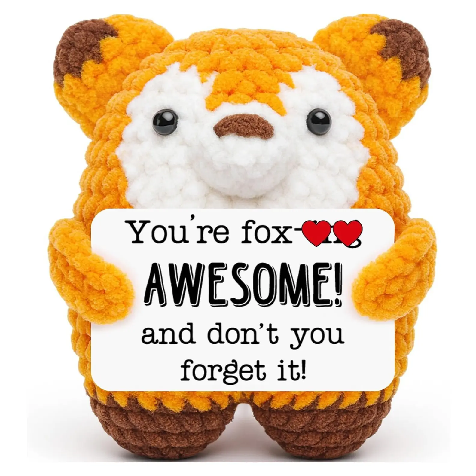 1pc This Handmade, Adorable Fox Toy Is A Perfect Gift for Emotional Support. Pair It with A Positive Card To Add A Touch Of Energy To Any Party. Ideal for Classmates, Friends, Teachers, Nurses, And Women.