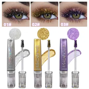 Sparkling Diamond Mascara, Pearlescent Shimmering Mascara |   Long-Lasting Sparkling Metallic Colored Mascara |   Spiral Brush Head |   Stage Party Colorful Makeup Effect |   Halloween, Music Festival, Christmas, Holiday Cosmetics, Women'S Eyelash Makeup