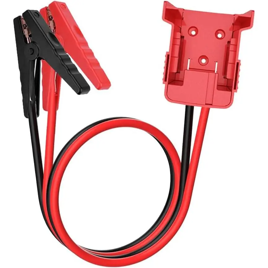 Milwaukee M18 Battery-Compatible Portable Automotive Booster Cables, 3.3FT 8AWG with Black Clip, for Jump Starting a Dead or Weak Battery, Small/Compact, Mid-Size Cars, SUVs, Trucks