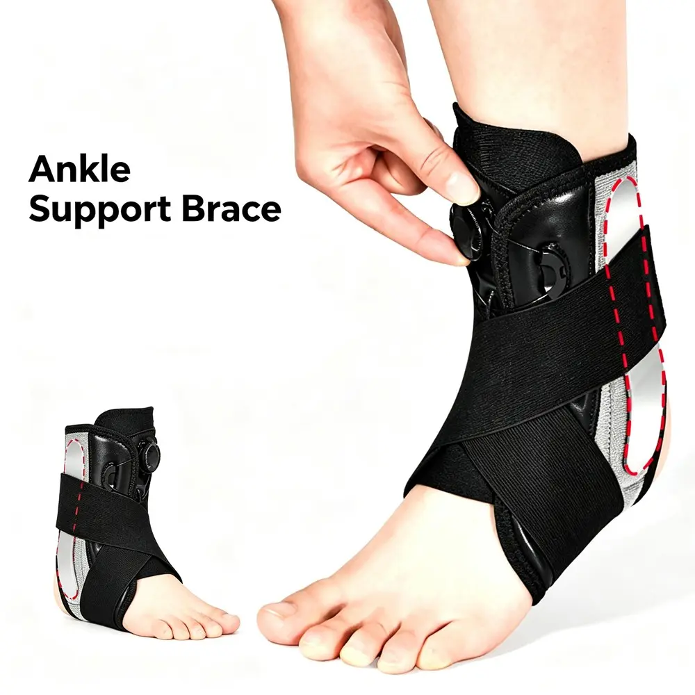 1PCS Night Splint,Adjustable Foot Brace for Women and Men – Ankle, Heel, and Arch Support, Foot Drop SupportStabilizing for Running, Basketball, Volleyball & Sleeping
