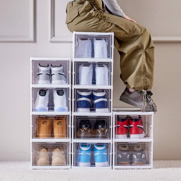 6-Layer Plastic Shoe Cabinet Stackable Foldable Shoe Box Sneakers Storage Box 6-Layer Plastic Shoe Cabinet Stackable Foldable Shoe Box Sneakers Storage Box