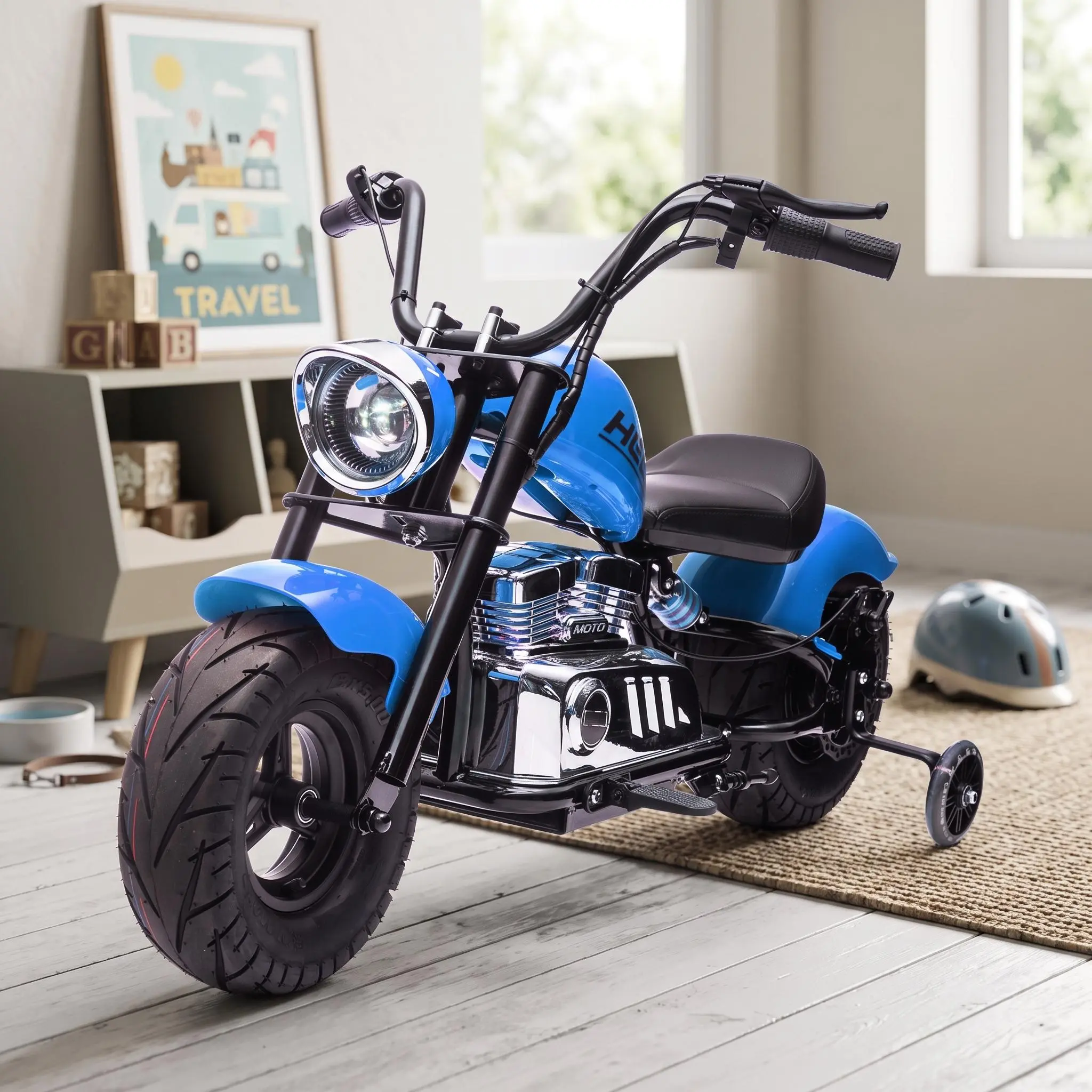 【IdealHouse】36V Electric Dirt Bike for Teens, 350W Motor, Max Speed 16.5 Mph, Off-Road Electric Mini Motorcycle, Equipped with Spring Suspension, LED Lights & Music Function, Ride On Toy for Ages 14+