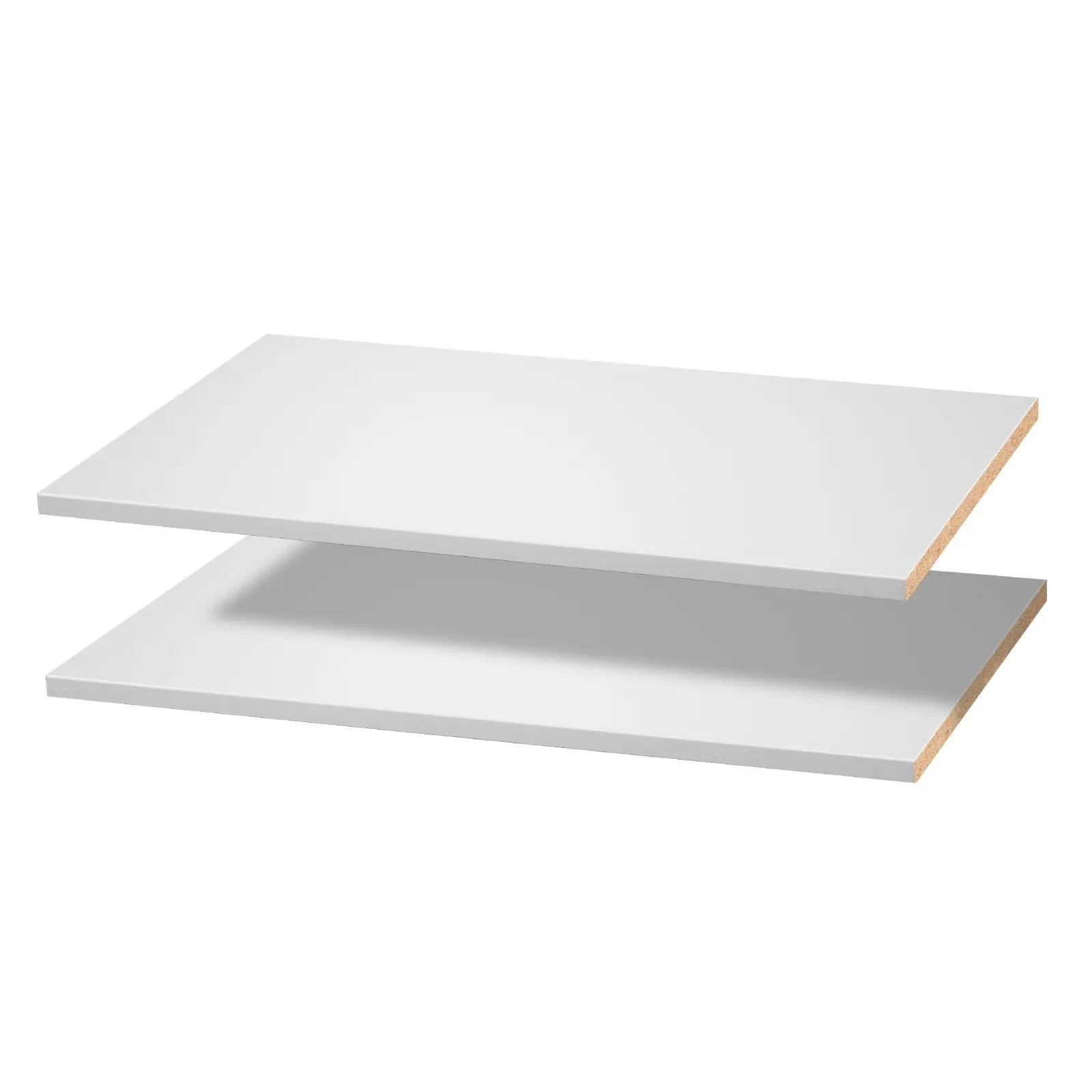 Melamine Shelves, Two-Piece Set, Custom Sized Wooden Cabinet Shelves for Closet Systems, Replacement Cabinet Shelf, Versatile Wardrobe Board for Closets, Cabinets, Pantries, and Home Storage, DIY Shelving Solutions