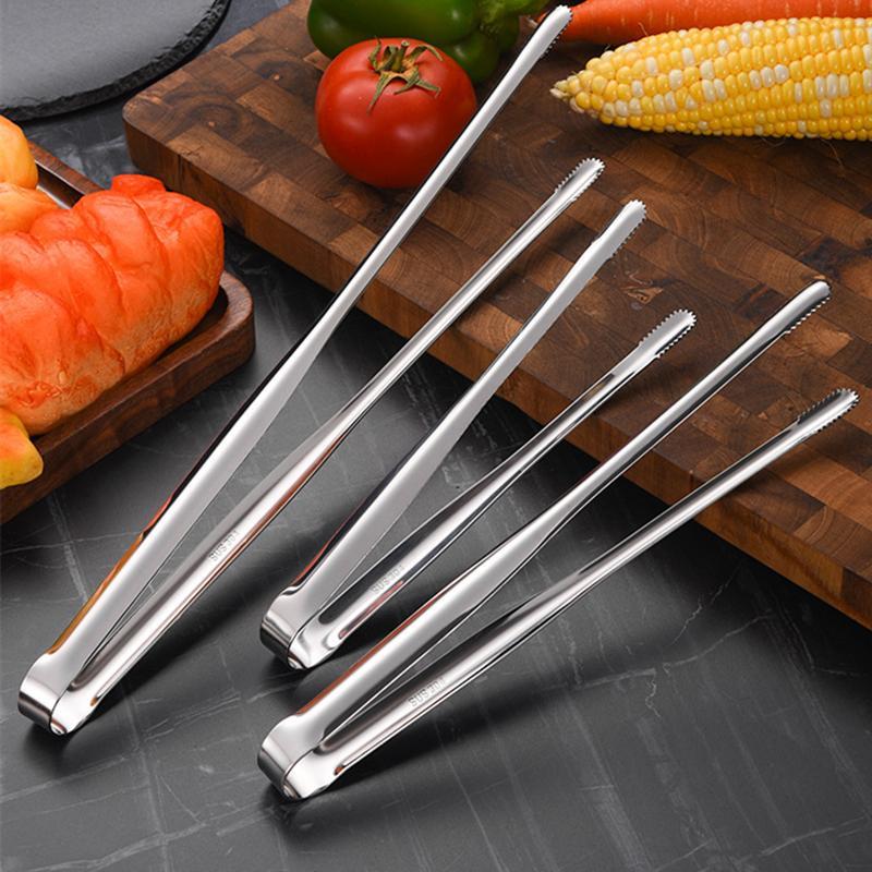 Stainless Steel Barbecue Tongs, 1 Count Durable Food Tongs, Non-slip Kitchen Cooking Tongs, Barbecue Utensils #GLOBAL PICKS