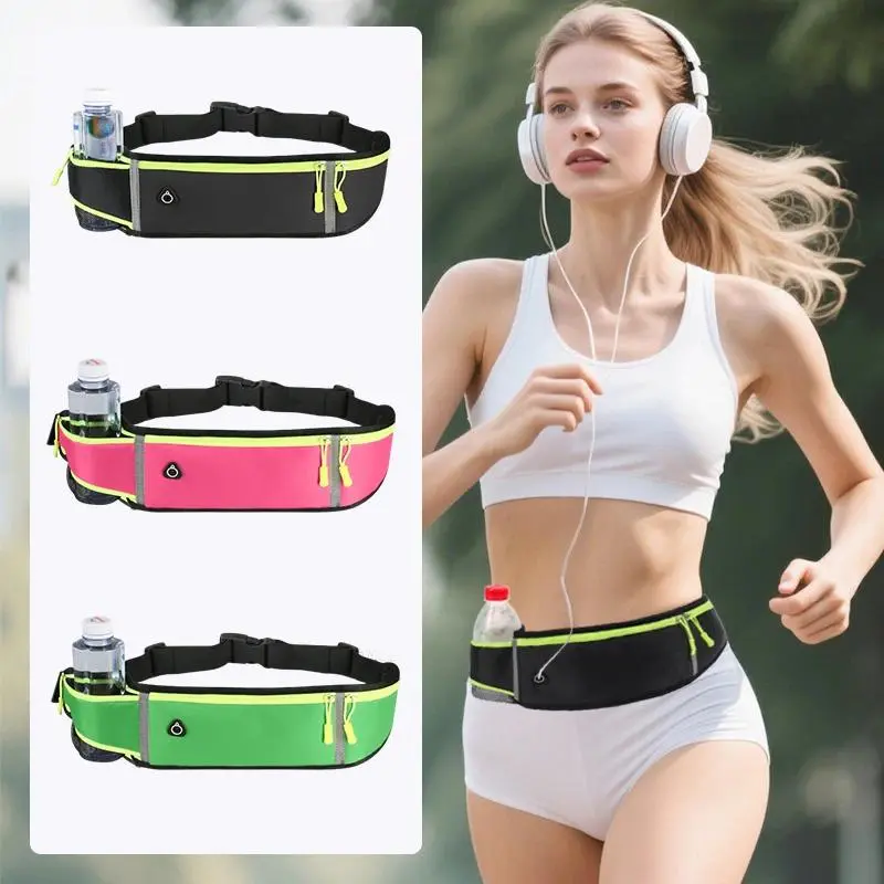 Outdoor Running Waterproof Mobile Phone Bag Marathon Jogging Bag Water Bottle Hip Waist Bag  Cycling Phone Waist Pouck