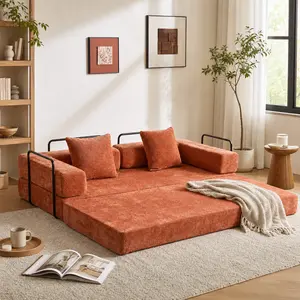 New Multiple Covers Available Cloud Floor Sofa Bed High-Quality Convertible Comfy Corduroy Fabric, Premium Sponge Padding, Multi-Functional Floor Sofa.