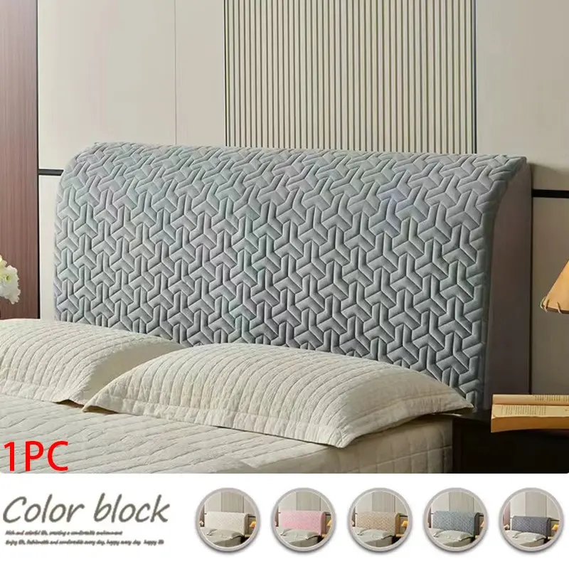 Elastic Full-Body Headboard Cover, Dustproof Easy Install, Soft Backrest Sleeve, Fits All Bed Types, Seasonal Use, Washable