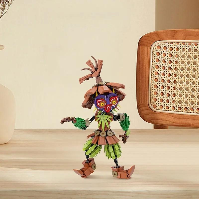 Skull Kid Building Blocks, Fantasy Adventure Character with Mask, DIY Collector Model for Action Figure Enthusiasts