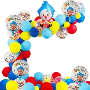 98pcs/Set Cartoon Clown Arch Garland Kit Foil Number Balloons Latex Air Globos Shower Birthday Party Decorations Kids Toys