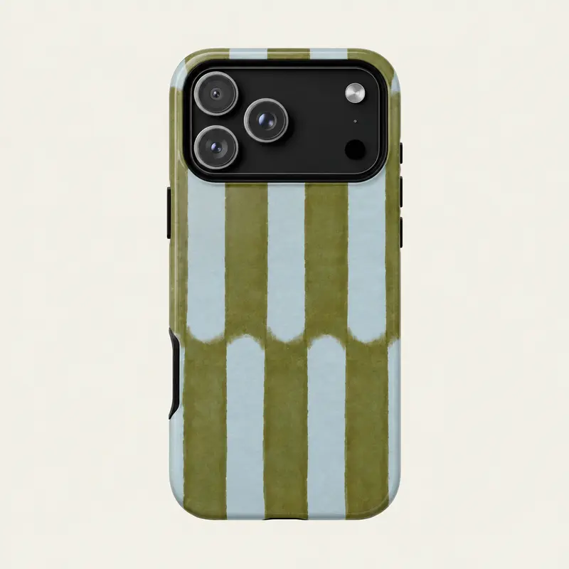 Blue-MagSafe Watercolor Striped Waterproof TPU Protective Cellphone Case Cover - iPhone 11-17 Pro Max, iPhone 18 Pro Max, Spring Edition, Shockproof, Scratch-Resistant, Anti-Fall Cushioned Soft Shell Casing Accessory